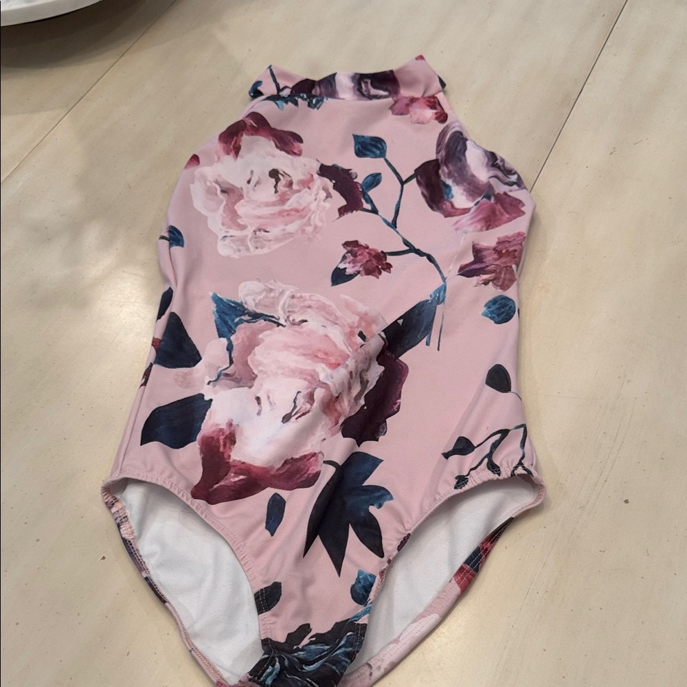 Elegant Pink Floral Bodysuit